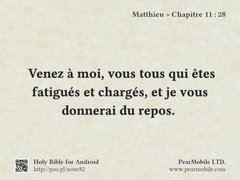 Matthieu, Chapitre 11:28